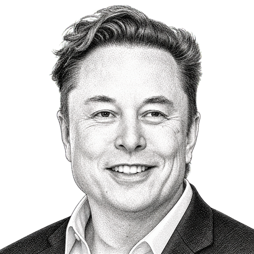 Elon Musk hedcut